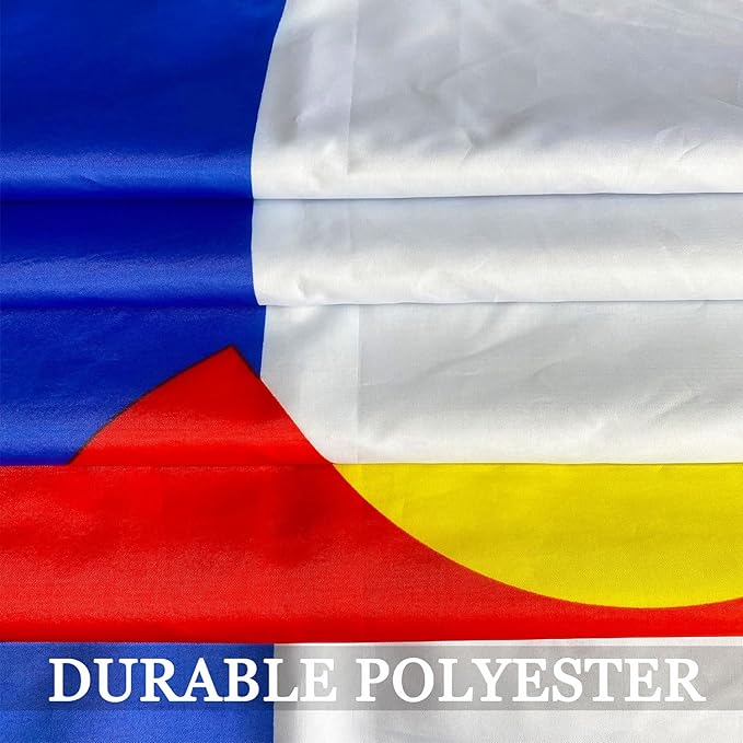 Colarado Colorado State Flag 3x5 Outdoor Double Sided- 3Ply 240D 4 Rows Stitched- 3x5 Large Colorado Flag Wall- UV Fade Resistant With Canvas Header & 2 Brass Grommets