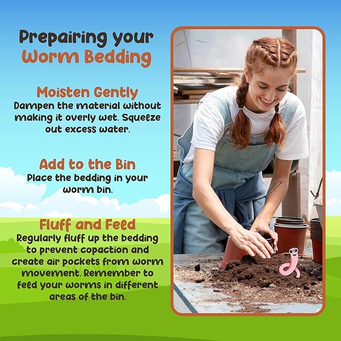 Red Wigglers Composting Worms - 1/4lb Red Worms for Composting Bin, for Plants or Gardening, Compost Worm for Soil Fertility & Worm Farm, Easy to Manage
