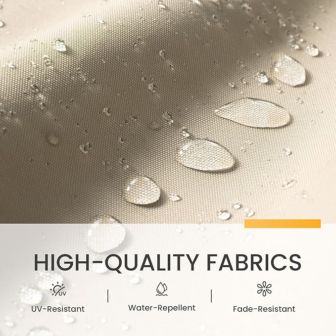 10x10 FT Cantilever Patio Umbrella Double Top Outdoor Square Large Heavy Duty Aluminum Offset Umbrellas with 7 Level Tilt 360-degree Rotation for Pool Garden Deck, Beige