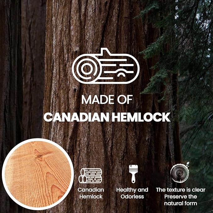 Sauna Indoor Far Infrared Saunas Home 1 Person Canadian Hemlock 1450W Low-EMF Dry Spa Sauna with Oxygen Bar, 26 Colorful Starry Sky Lights, 7 Heating Plates, Intelligent Control, Speaker - H5.9 ft