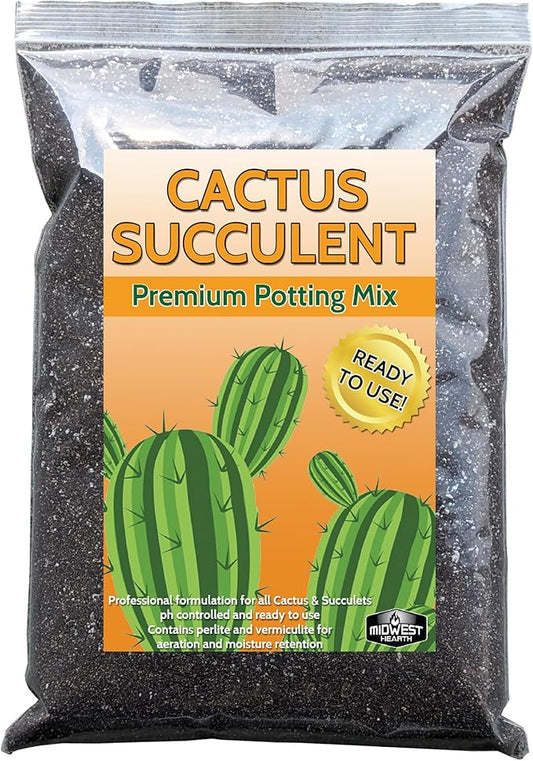 Cactus Succulent Natural Potting Soil Mix (Made in USA) (8 Dry Quarts)
