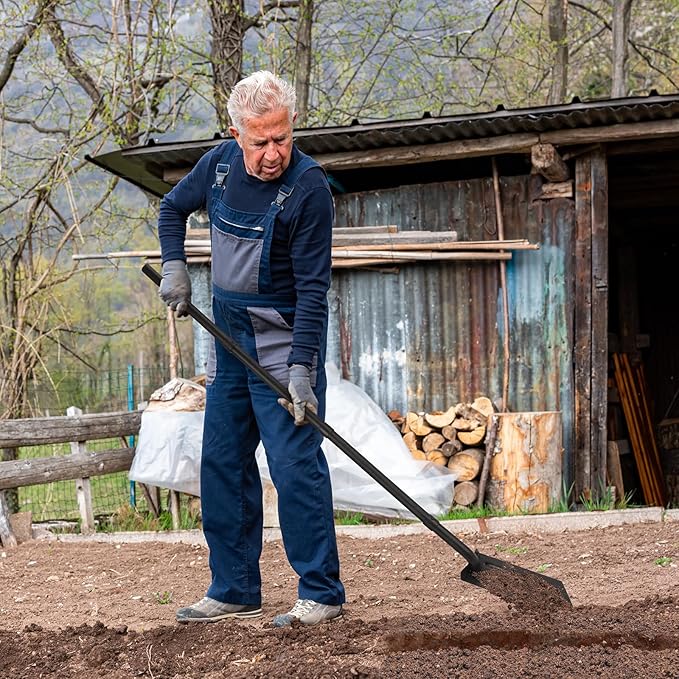 Trench Shovel, 4-Inch Trenching Shovel, Trenching V-Spade for Digging - 56 Inches Trench Digger Tool