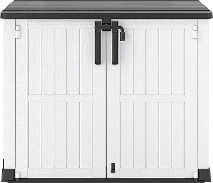 NUNU LAB Outdoor Storage Cabinet 36 Cu.Ft Garden Storage Shed Waterproof Lockable for Garden Hoses, Generator, and Lawn Mower