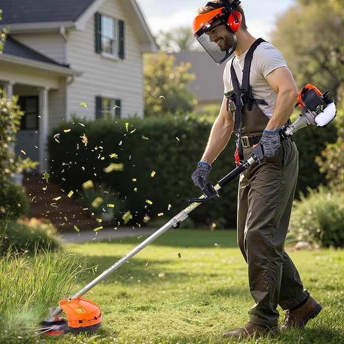 Gas Chainsaw with Extension Pole VEVOR, Top Handle 12 Inch, 26cc 2-Cycle 7-in-1 Pole Saw Multi-Tool w/Safety Gear—Hedge Trimmer, String Trimmer/Weed Eater, Edger, Brush Cutter (3T/40T)