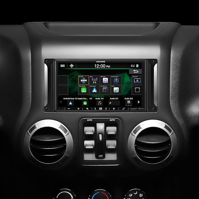 Alpine i407-WRA-JK 7in in-Dash Digital Receiver with SXV300v1 Satellite Radio Tuner Compatible with 07-17 Jeep Wrangler