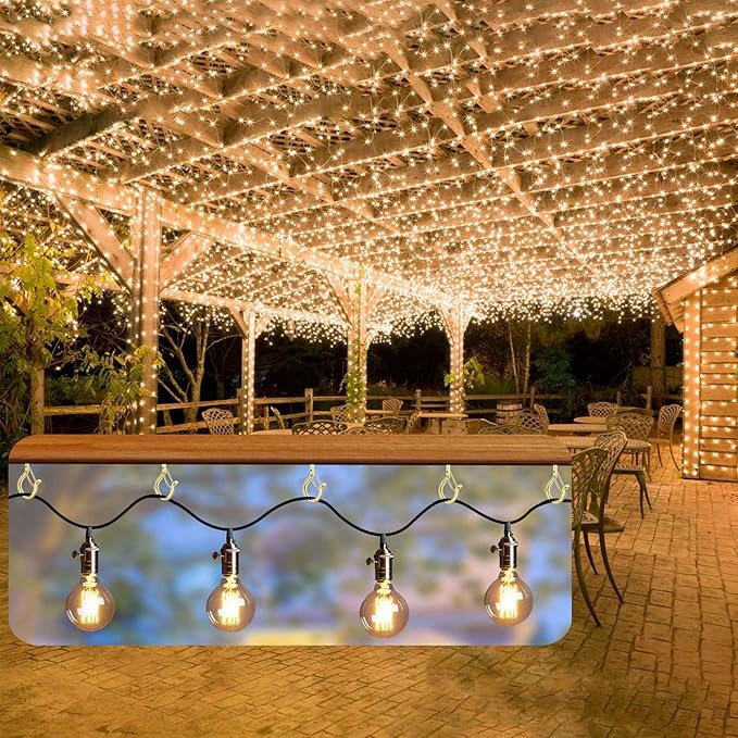 96 PCS Q-Hanger Hooks, Screw Hooks for Outdoor String Lights, Safety Buckle Design Cup Eye Hook for Hanging Christmas Lights, Plants, Mounted on Wall Ceiling, Include 1 Wing Nut Driver, Gold
