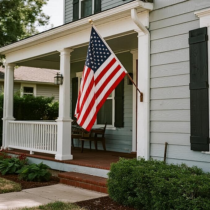 american flag 1x1.5ft, Heavy Duty Polyester USA Flag Outdoor with Embroidered Stars, Sewn Stripes,Brass Grommets for Indoor, Outdoor, All Weather
