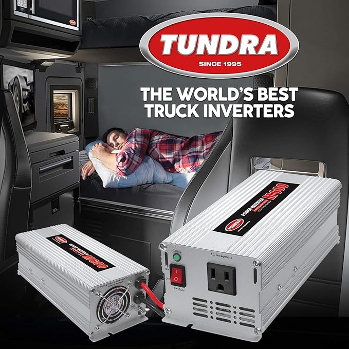 Tundra M Series - Truck Power Inverter - Modified Sine Wave 600W / 12 Volts DC to 120 Volts AC - M600