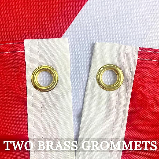 Outdoor Canadian Canada Flag Banner 3x5 Double Sided- 3Ply 240D 4 Rows Stitched- CAN Flag- UV Fade Resistant With Canvas Header & 2 Brass Grommets