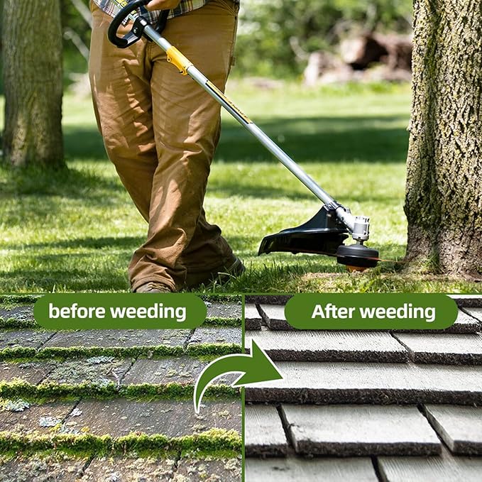 New Steel Wire Model Weed Wacker Head, Steel Wire Grass Weed Eater Blades, Universal Steel Wire Weed Grass Trimmer Blade Remover Tool for Electric Battery Powered String Trimme (2, 6 Blades)
