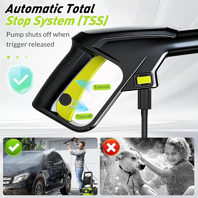 Pressure Washer, 5000PSI Power Washer with 4 Quick Connect Nozzles & Foam Cannon & 52 FT Hose Reel, Portable High Pressure Washer Cleaning Machine for Cars Fences Patios