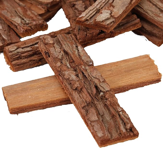BYHER 4" Craft Sticks, 45Pcs Wooden Sticks for Crafts, Natural Wood Log Twigs for DIY Photo Props, School Projects, Card Making (Rustic)