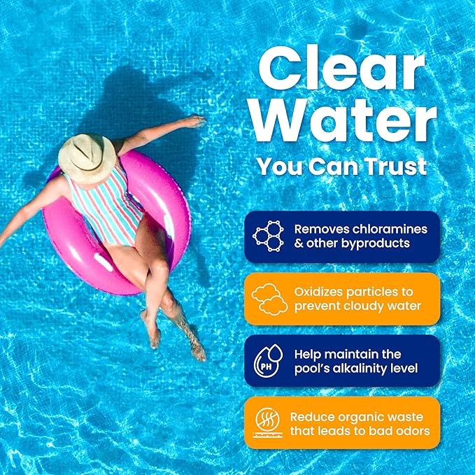 POOL SHARK 68% Calcium Hypochlorite Pool Shock - 12 Pack Chlorine Granules - 1 lb Bags - Swimming Pool Shock for Inground and Above Ground Pool Treatment