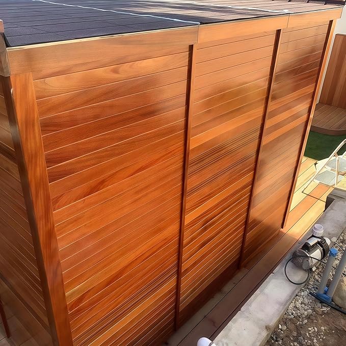 Customize Wood Burning Sauna 3-8 Person, Outdoor Red Cedar Steam Saunas, ETL Harvia Heater, Glass Wall Saunas, 220V, Rectangle Sauna Room with Backrest Headrest, Waterproofing System(0-195℉)