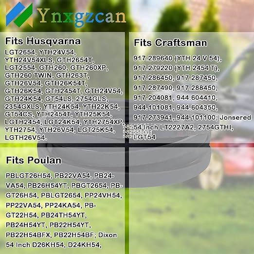 582558001 5/8" x 147.5" Lawn Mower Deck Belt Replacement for Husqvarna 582558001 Z248F RedMax RZT48 Jonsered Z48F Ariens Ferris AYP Craftsman 96103, 532196103, 587686701, 531309478