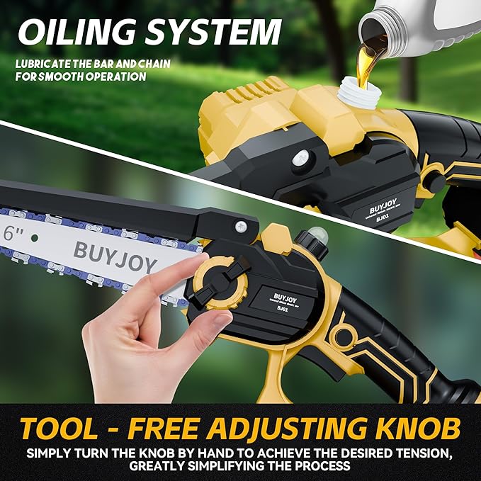 2-in-1 Cordless 6 in Pole Saw for Tree Trimming,15.5 ft Extended Reach Electric Saw with 180° Adjustable Head, Brushless Motor, 2 x 1300 Ah High-Capacity Batteries & Extra Chain