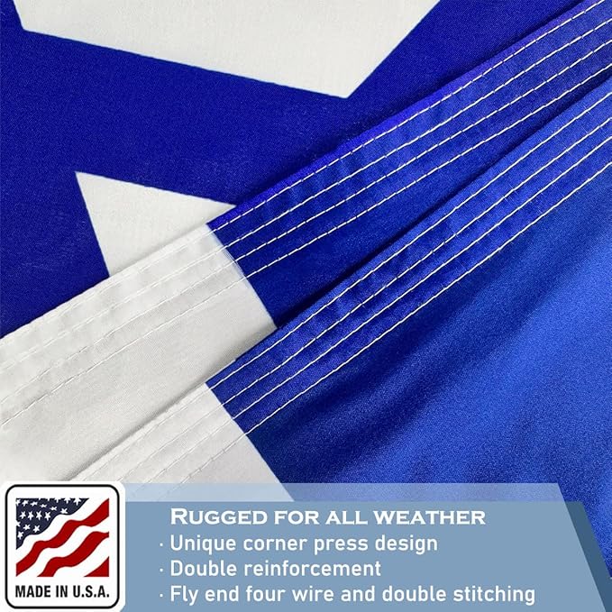 Israeli Flags 2x3 FT Made in The USA-Heavy Duty Vibrant Colors Double Sided Israeli National Flag Flag with 2 brass grommets for Home/Company/Indoor Outdoor Decoration