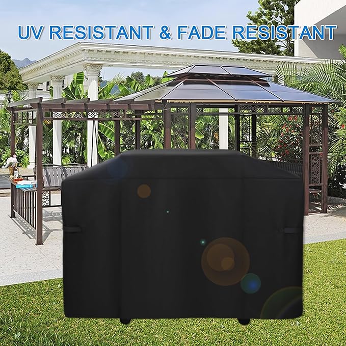 Grill Cover for Weber 28" Slate Rust-Resistant Griddle, Webber 28 in Griddle 3 Burner Flat Top Gas Grill Cover Waterproof Heavy Duty Accessories, Black