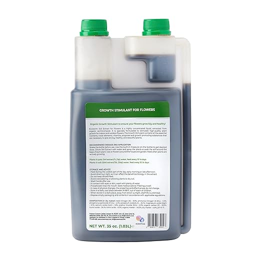 Ecoworm Soil Extract Organic Vermicompost Fertilizer for Indoor and Outdoor Flowers - 35 fl oz (Makes 53 gallons)