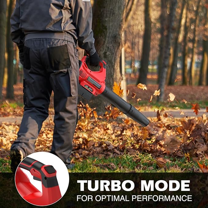 PowerSmart 40V 17" Brushless Cordless (Push) Lawn Mower + Leaf Blower (465 CFM), 4.0Ah Battery and Charger Included
