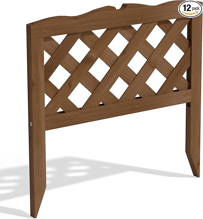 Greenes Fence Lattice Picket Border Fence 19.5 in. L x 19 in. H (12-Pack)