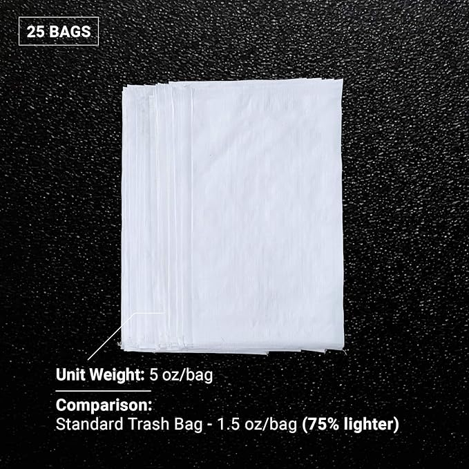 Sandbaggy Large Sandbags - Size: 31" x 45" - Thick Heavy Duty Contractor Bags, Heavy Duty Garbage Bags, Dumpster Bag, Construction Trash Bags, Contractor Bags 6 mil (25)