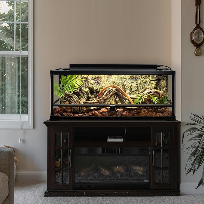 Tempered Glass Reptile Tank, 30x12x12 Inch Front Opening Terrarium with Top Screen Ventilation & Water-Holding Bottom, 20 Gallon Reptile Enclosure for Snake, Leopard Gecko, Bearded Dragon