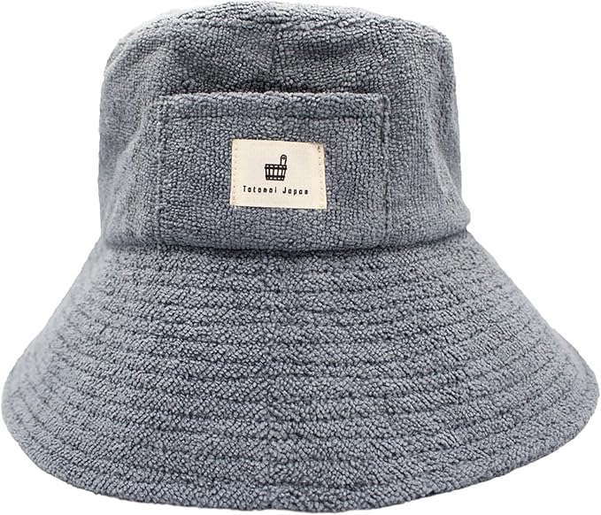 Sauna Hat Towel Japan Brand for Men and Women, Washable Sauna Hat (Blue-Gray)