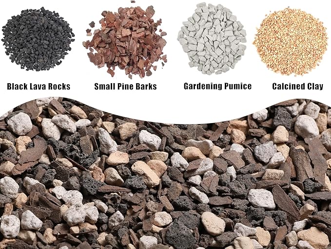Bonsai Soil Mix Ready to Use 2 Quart, Fast Draining All Purpose Potting Soil for Bonsai Tree, Ideal for Root Development, Made from Akadama, Lava Rock, Pumice and Pine Barks