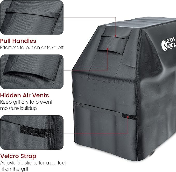 Grill Cover 58 inch Cover for Outdoor Grill 600D Heavy Duty BBQ Cover Waterproof, Weather Resistant & Fade Resistant Gas Grill Cover for Weber Charbroil Nexgrill Dyna-Glo Brinkmann