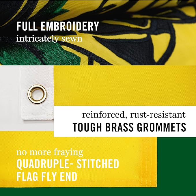Dont Tread On Me Flag 3 x 5' ft | Gadsden Tea Party Flag | Nylon Embroidered Snake | Quadruple Stitched Fly End | 100% Guarantee | Brass Grommets for Easy Display | Premium Quality