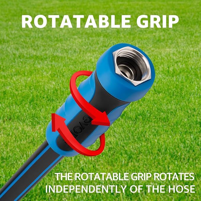 Fevone Garden Leader Hose 6 ft., Lightweight Hybrid Water Hose, Flexible and Durable, Leak-Free Connections