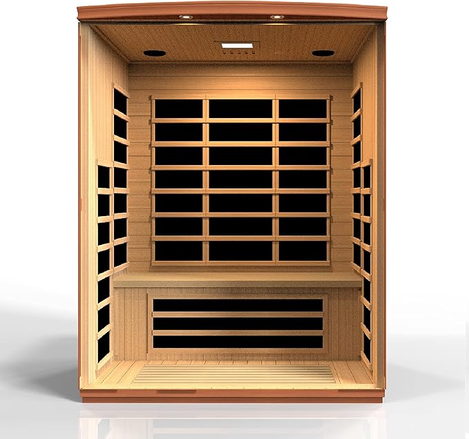 Dynamic Lugano 3-Person Low EMF (Under 8MG) FAR Infrared Sauna (Canadian Hemlock)