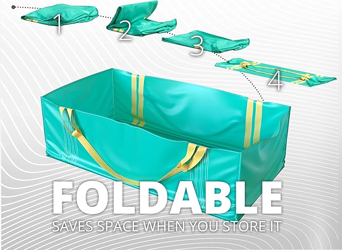 Skywin Dumpster Bag, 2 Pack Foldable and Reusable Trash Bag for Waste Management, Multiple Times Use During Renovations Tear Resistant and Can Hold Up to 3,500 lbs (Green)