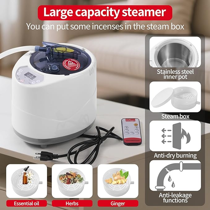Portable Steam Sauna for Home,Personal Steam Room,Sauna Box,Home Sauna,Steam Sauna Tent for Steam Detox Relaxation Spa (Quilted)