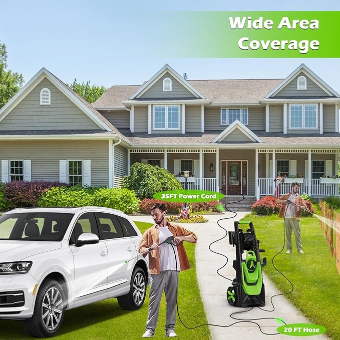 Pressure Washer -5000PSI Power Washer with Foam Cannon 4 Quick Connect Nozzles, High Pressure Cleaning Machine for Driveways/Patios/Cars/Fences/Home Cleaning