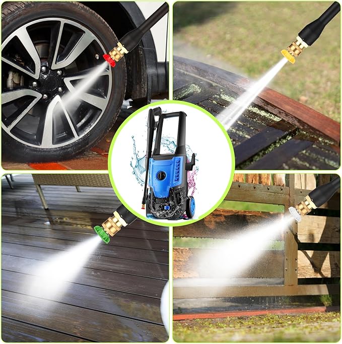 Pressure Cleaner 5000 PSI 4.0GPM Portable Power Cleaner with 4 QC Nozzles, 500ML Foam Cannon for Cars/Fences/Driveways/Home/Patios Cleaning, Blue