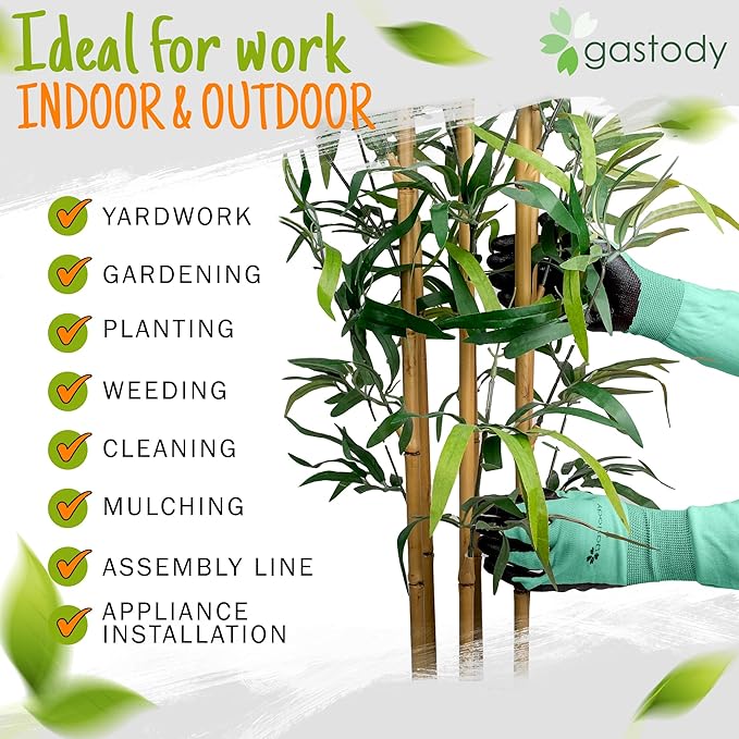 Gastody™ Long Sleeve Gardening Gloves Women and Men - Long Cuff Garden Gloves, Multipurpose Heavy Duty Outdoor and Indoor