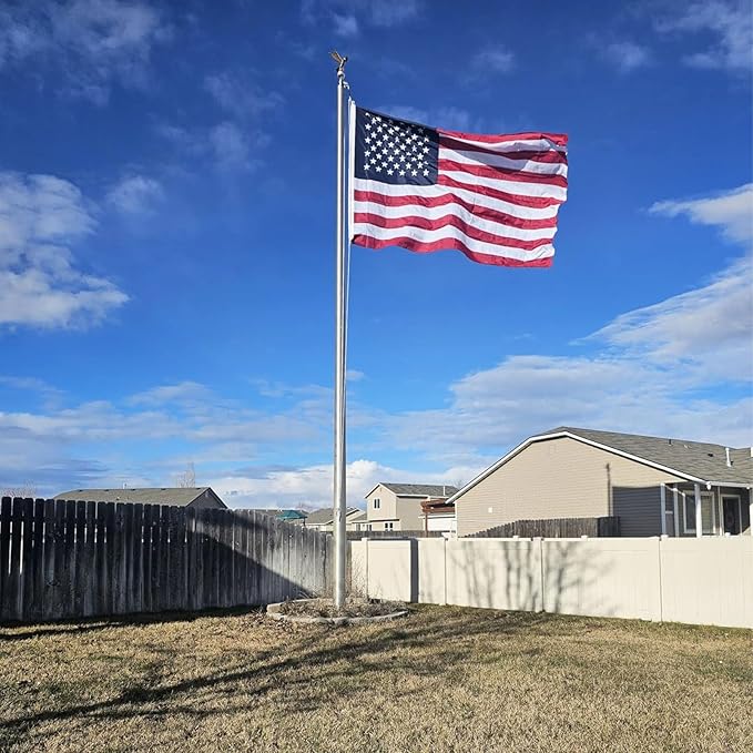 Homissor American Flags for Outside US Flag 5x8 Heavy Duty Outdoor Large USA Banner Embroidered Stars High Wind All Weather Sewn Stripes Brass Grommets