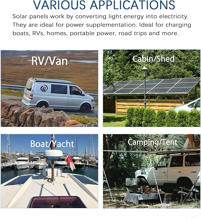 XINPUGUANG Solar Panel Flexible Solar kit (50W Solar KIT White)