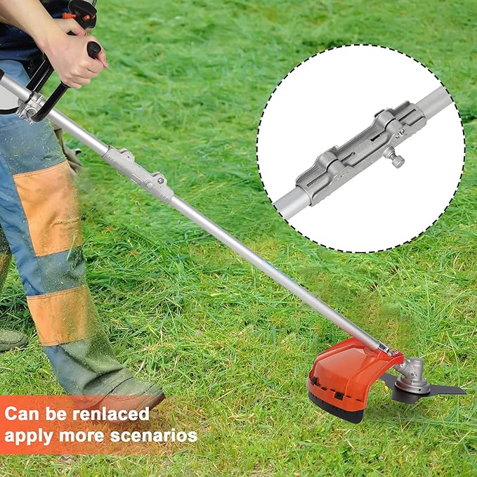 New Weed Eater Gas Powered 52cc 2-Stroke Gas Crank, 2 in 1 Grass Trimmer, Multi-Functional Trimming Tool - String Trimmer, Brush Trimmer (Red2)