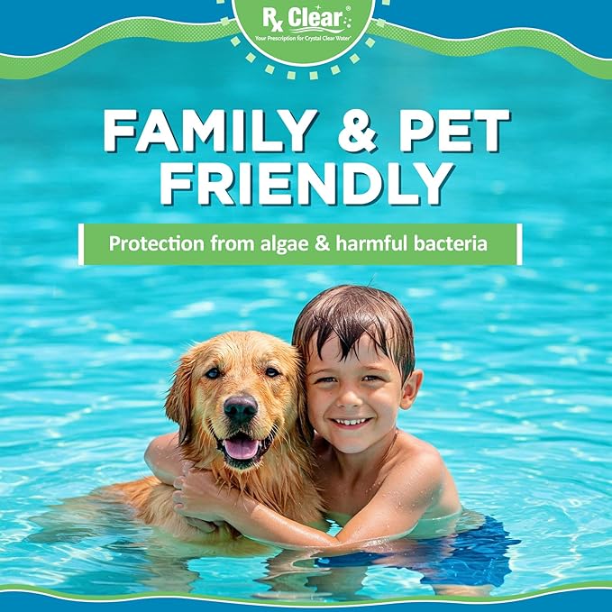 Rx Clear 3" Inch Chlorine Tabs | 100 Pounds | Individual Stabilized Chlorinating Tablets for Sanitizing Swimming Pools | Long Lasting, Slow Dissolving, and UV Protected (2 x 50 LB Buckets)