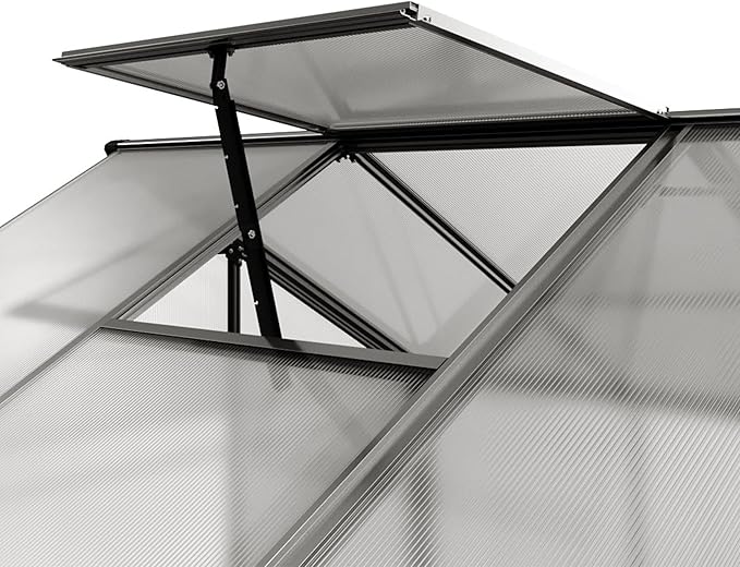 Greenhouse Jasmin 2 Aluminum Frame - 6.3 x 4.3 ft Approx. 6 mm Polycarbonate Panels