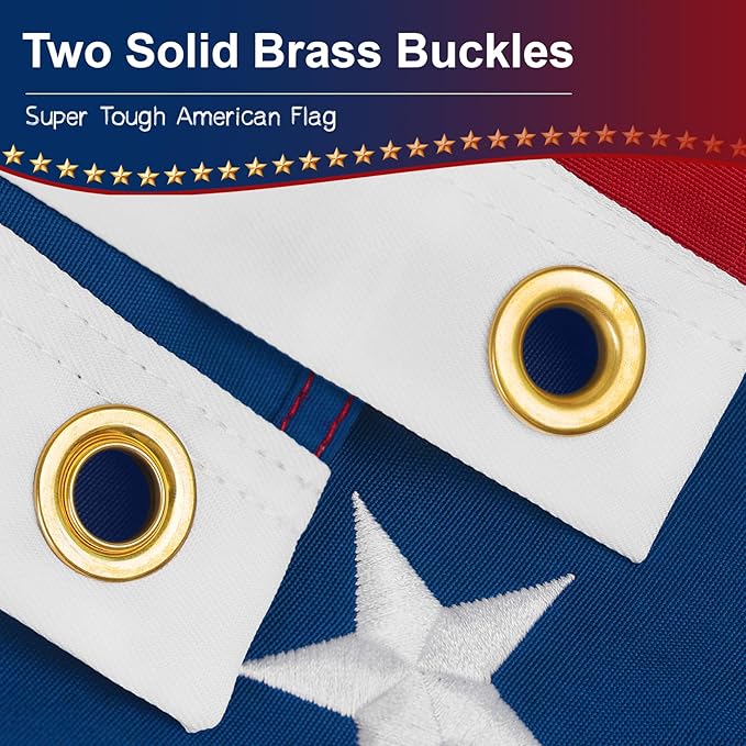 All-Weather Heavy-Duty 5x8 USA Flag,American Flag Outdoor Heavy Duty Embroidered Stars, Fade-Resistant Premium with Reinforced Stitching American Flags For Outside,US flags outdoor high wind