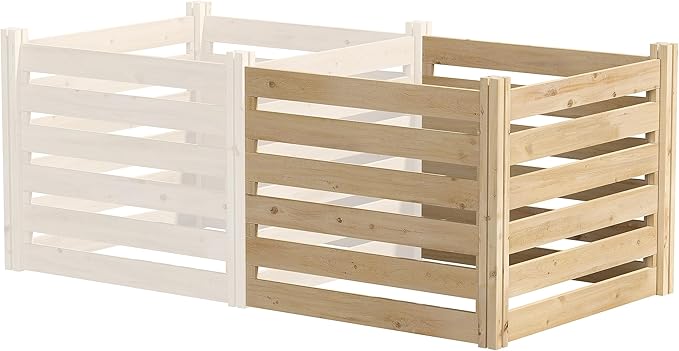 Greenes Fence Cedar Wood Composter Add-On Kit, 48" L x 48" W x 31" H / 309.17 gallons - Made in USA with North American Cedar