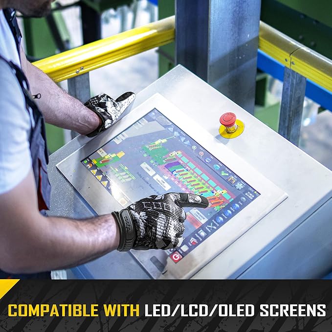 COOLJOB Touchscreen Utility Mechanic Safety Work Gloves For Men with Grip, Breathable, Ultra-Soft, Lightweight，S-XL