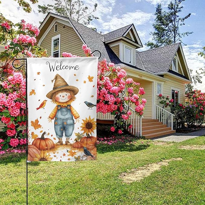 Fall Sunflower Garden Flag Vertical Double Sided Outdoor Yard Flags 12.5x18 Inch Burlap Banners Vertical Double Sided for Outdoor Decor Lawn