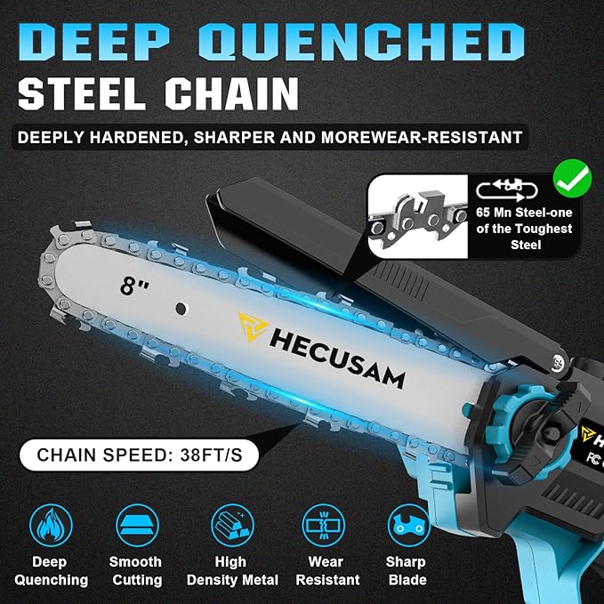 2-in-1 Cordless 8 Inch Pole Saw for Tree Trimming, 4.2M Extended Reach Electric Pole Saw with 180° Adjustable Head, Brushless Motor, 2×4.0Ah High-Capacity Batteries & Extra Chain