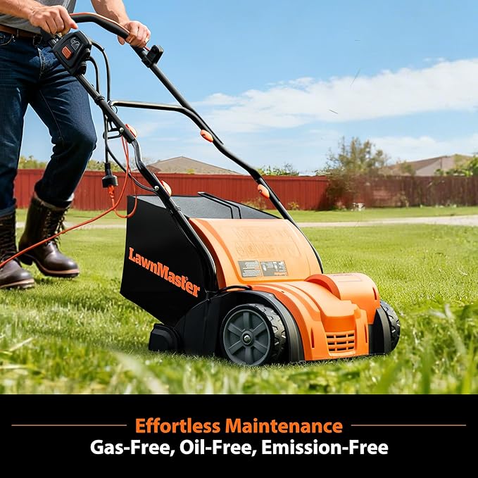 LawnMaster GV1314 Electric 15” 13 Amp Dethatcher and Scarifier