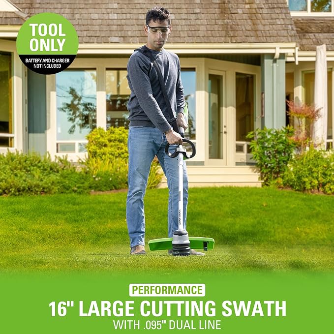 Greenworks 80V 16-Inch Brushless String Trimmer (Gen 2), Battery and Charger Not Included